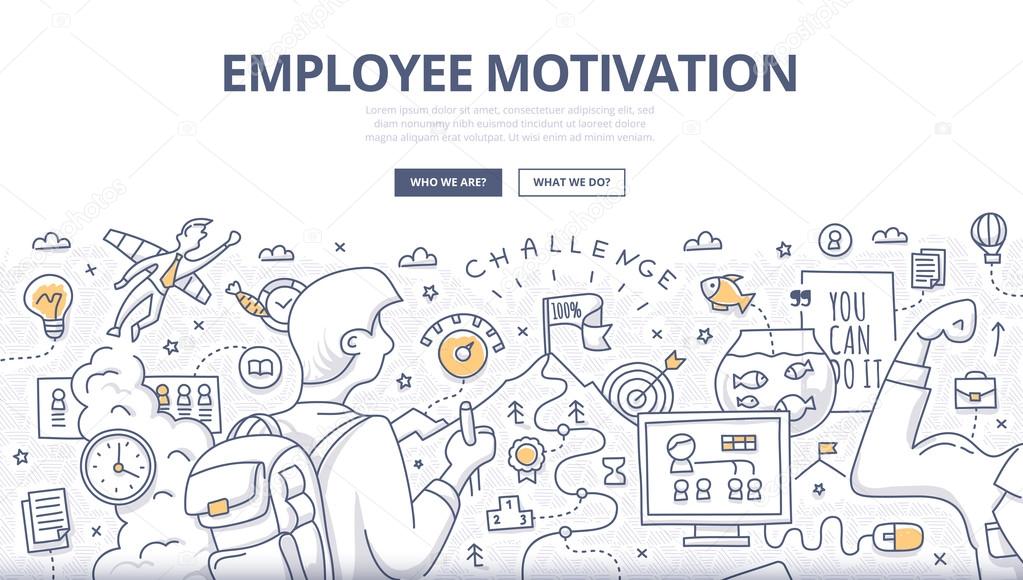 Employee Motivation Doodle Concept