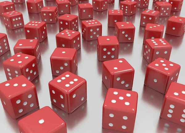 Reds dice — Stock Photo, Image