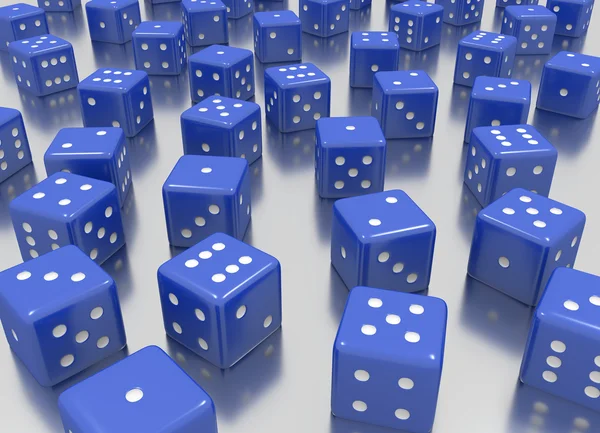 Blue dice — Stock Photo, Image