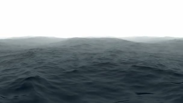 Океан с туманом — стоковое видео