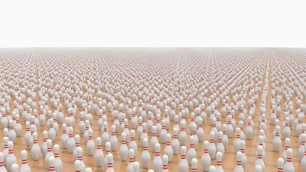 Bowling pins expanse — Stock Photo, Image