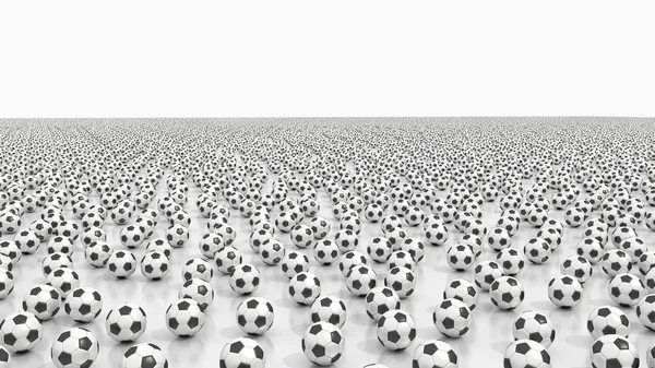 Endless soccer balls — Stock Photo, Image