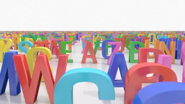 Endless alphabet letters — Stock Video