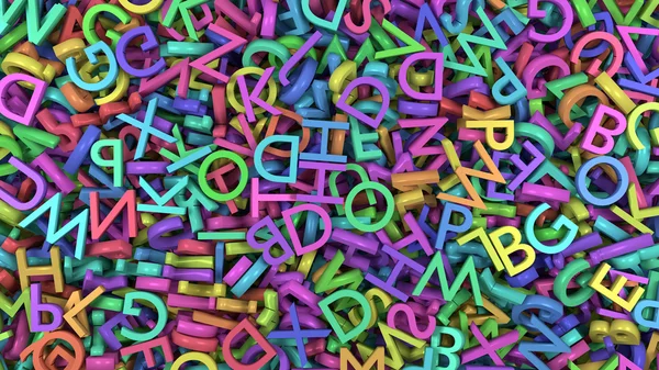 Alfabeto letras cores — Fotografia de Stock