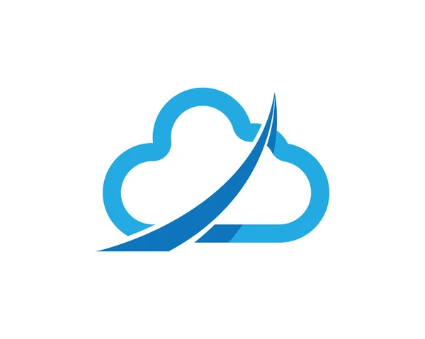Nube símbolo logo — Vector de stock