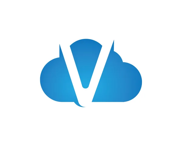 Nube símbolo logo — Archivo Imágenes Vectoriales