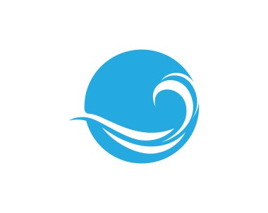 Su dalgası logo şablonu