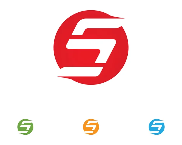 S Harfi Logo şablonu — Stok Vektör