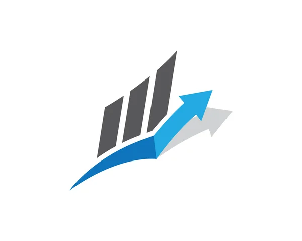 Modello di logo professionale Business Finance con barre — Vettoriale Stock
