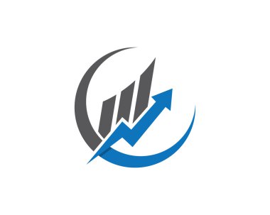 İş Finans profesyonel logo şablonu çubuklarla