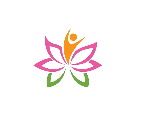 Lotus flower logo — Stock Vector