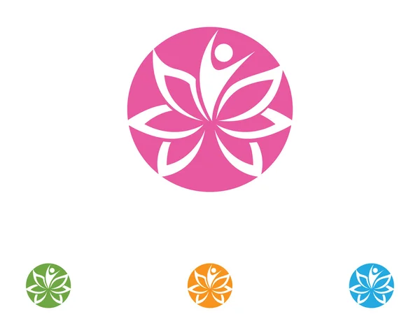 蓮の花のロゴ — ストックベクタ