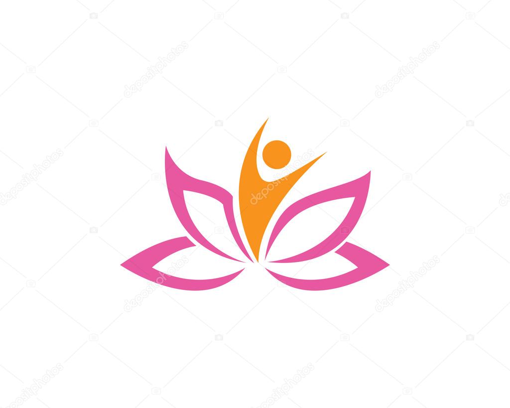 Lotus flower logo icons