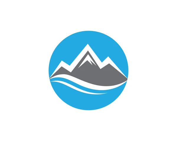 Montañas Logo Plantilla vector — Vector de stock