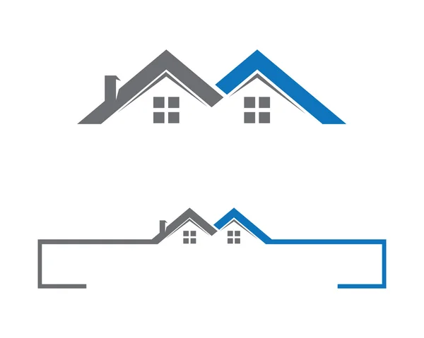 Domů vlastnost Logo šablona — Stockový vektor