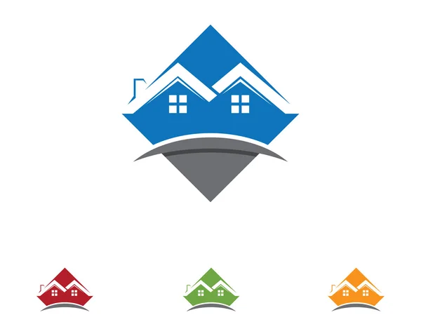 Templat Logo Properti Rumah - Stok Vektor