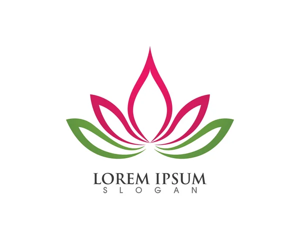 Estilo flor de loto icono vector Logo Plantilla — Archivo Imágenes Vectoriales