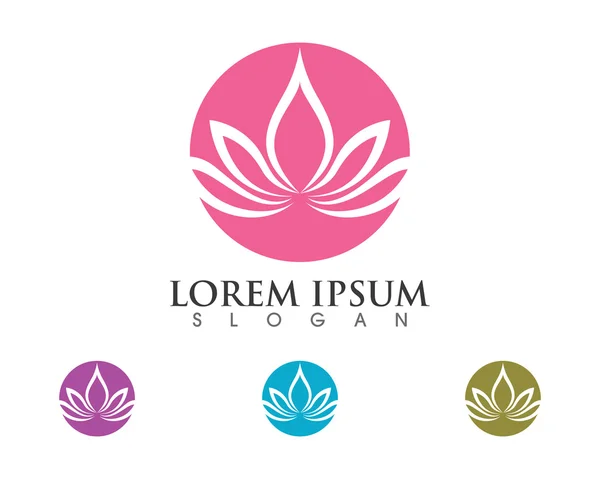 Στυλιζαρισμένη lotus λουλούδι εικονίδιο διάνυσμα πρότυπο λογότυπο — Διανυσματικό Αρχείο