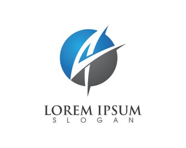 Bir harf logo şablonu