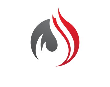 Ateş logosu şablon vektörünü ateşle