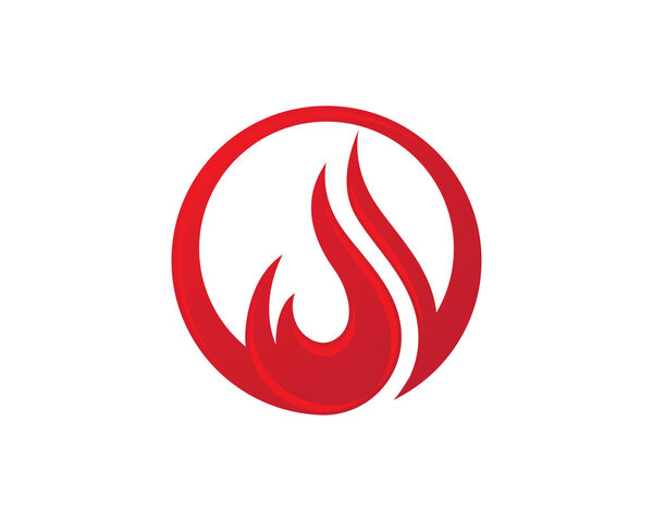 Fire flame logo template vector