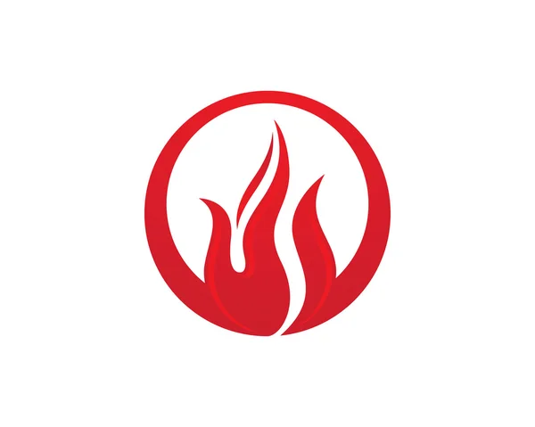 Vecteur de modèle de logo de flamme de feu — Image vectorielle