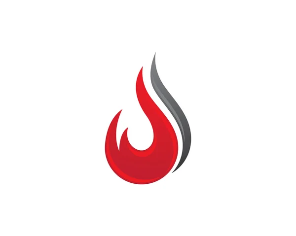 Fuoco fiamma logo modello vettoriale — Vettoriale Stock