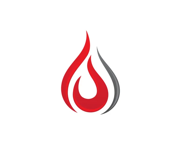 Tűzláng logó sablon vektor — Stock Vector