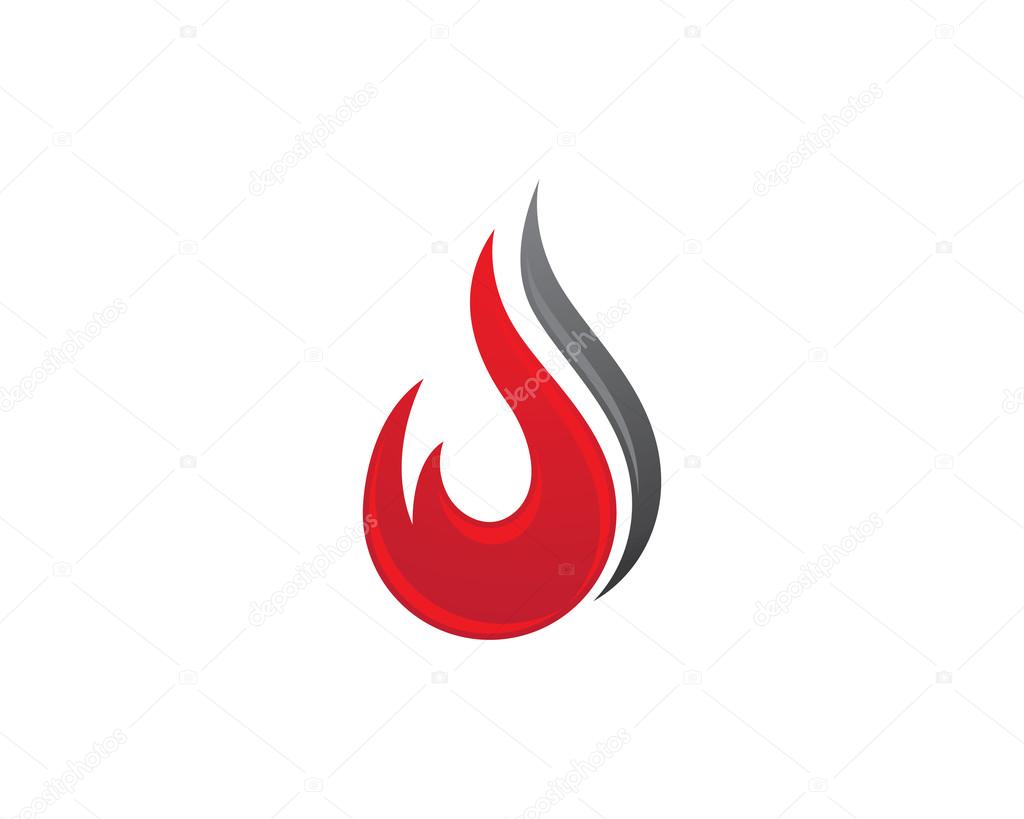 Fire flame logo template vector