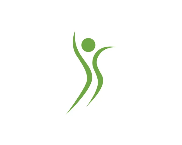 Logo naturel vert santé — Image vectorielle