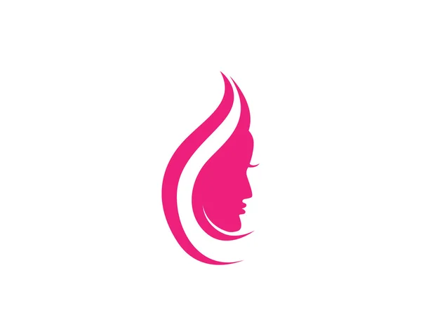 Kvinnors hår logotyp salong s apa — Stock vektor