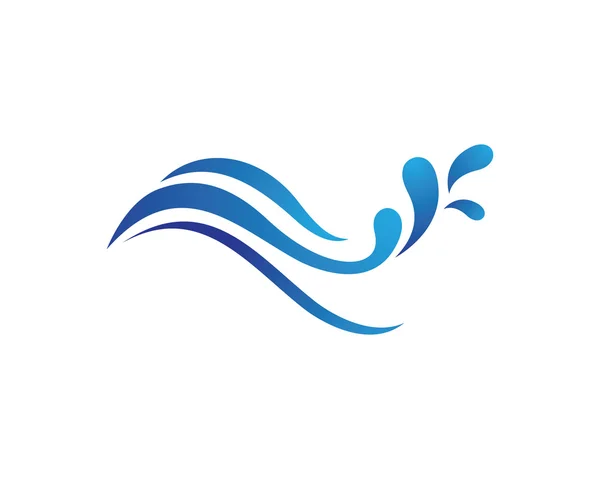 Logo ola de agua Plantilla — Vector de stock