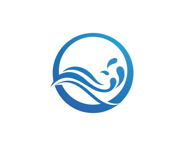 Modèle de logo de vague d'eau — Image vectorielle