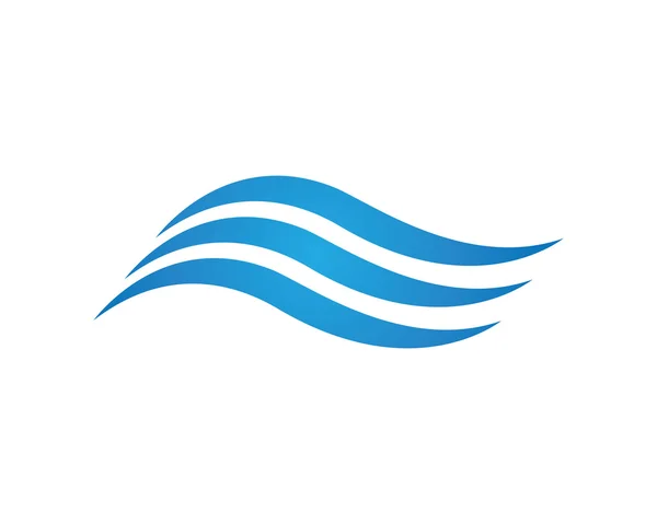 Gelombang air Vektor Templat Logo - Stok Vektor