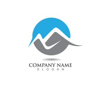 Dağlar Logo şablonu vektör