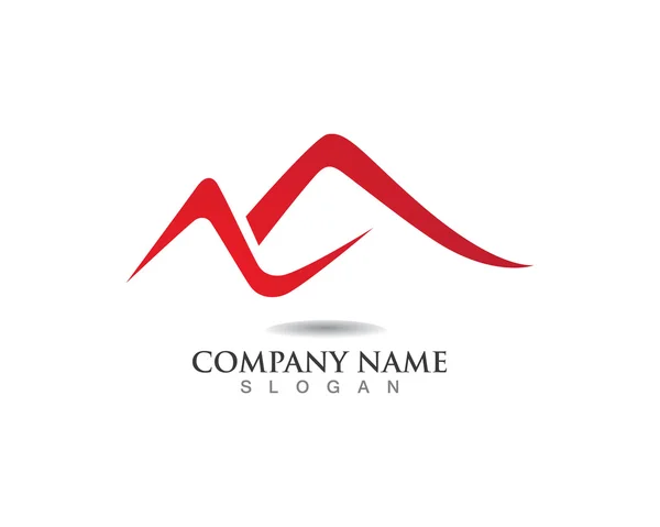 Dağlar Logo şablonu vektör