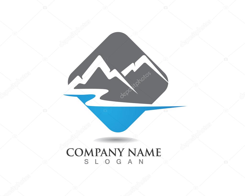 Beauty High Mountain icon  Logo Business Template Vector