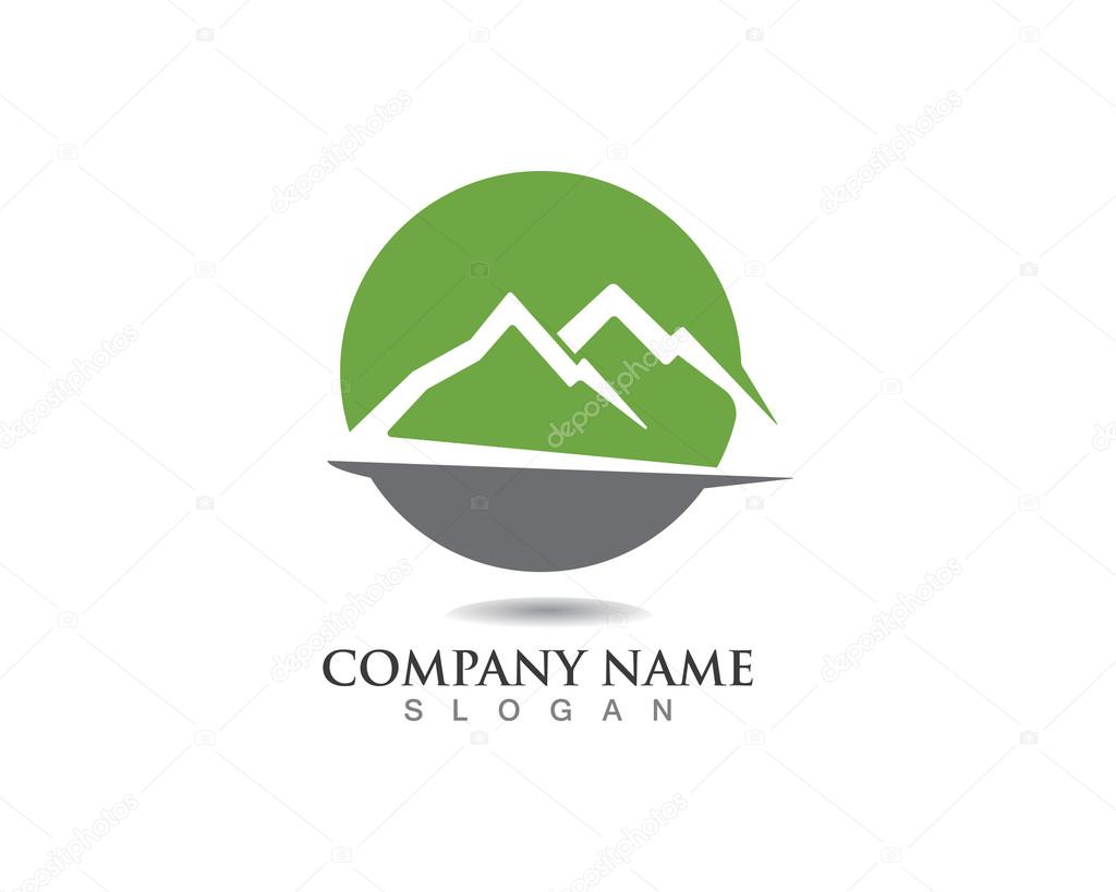 Beauty High Mountain icon  Logo Business Template Vector
