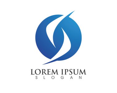 S harfi logo şablonu simge vektör