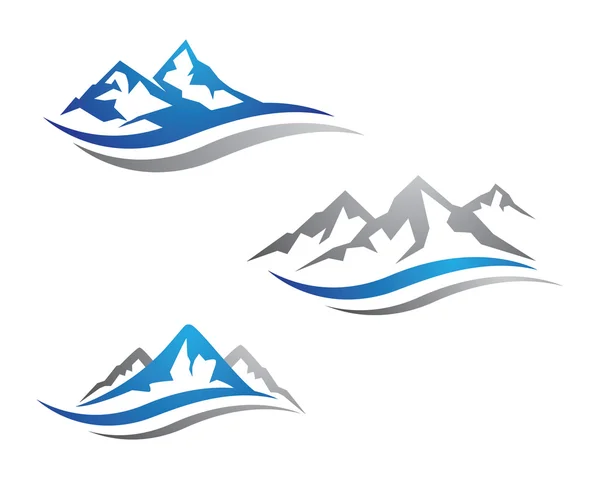 Modèle de logo des montagnes vecteur — Image vectorielle