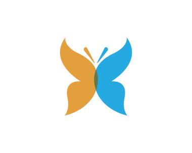 Güzel kelebek logosu şablonu
