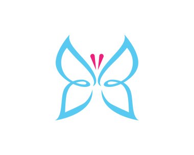 Güzel kelebek logosu şablonu