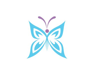 Güzel kelebek logosu şablonu