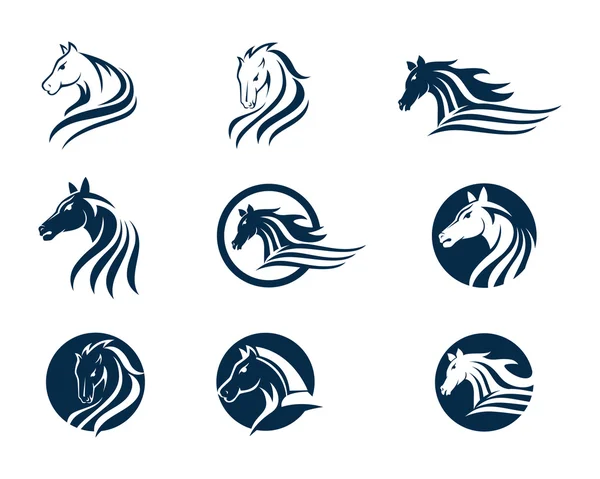 Modèle de logo de cheval vecteur — Image vectorielle