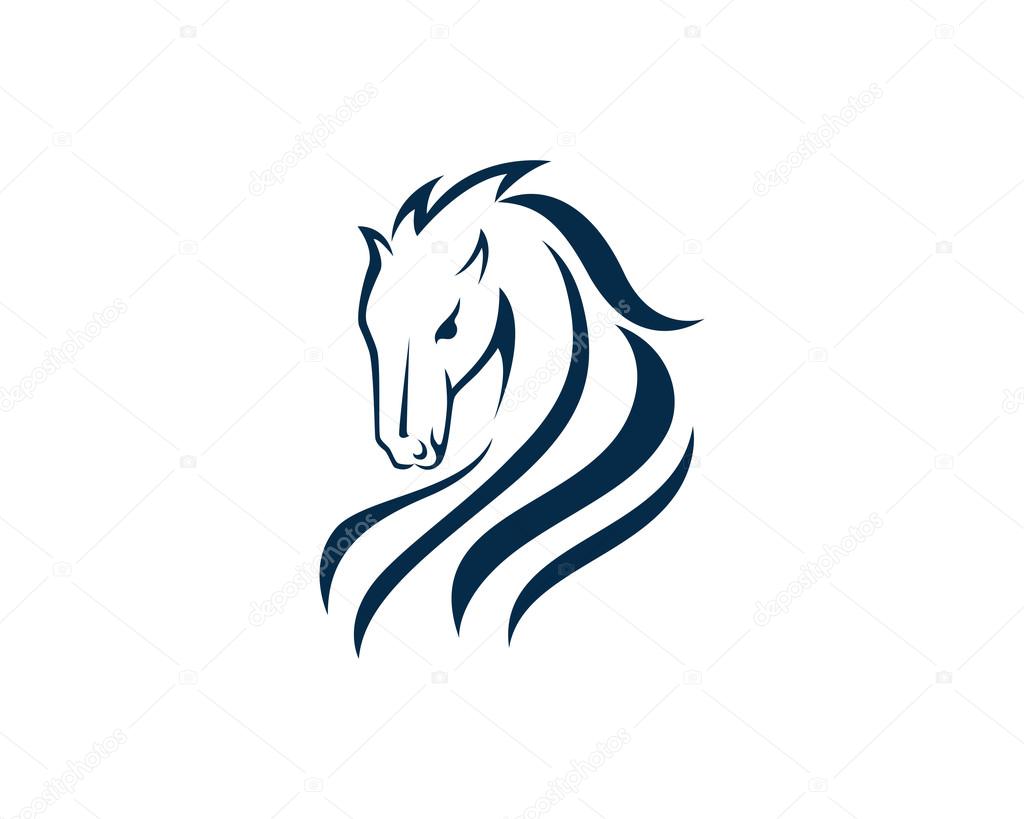 Beauty Head Horse Logo Template Vector icon