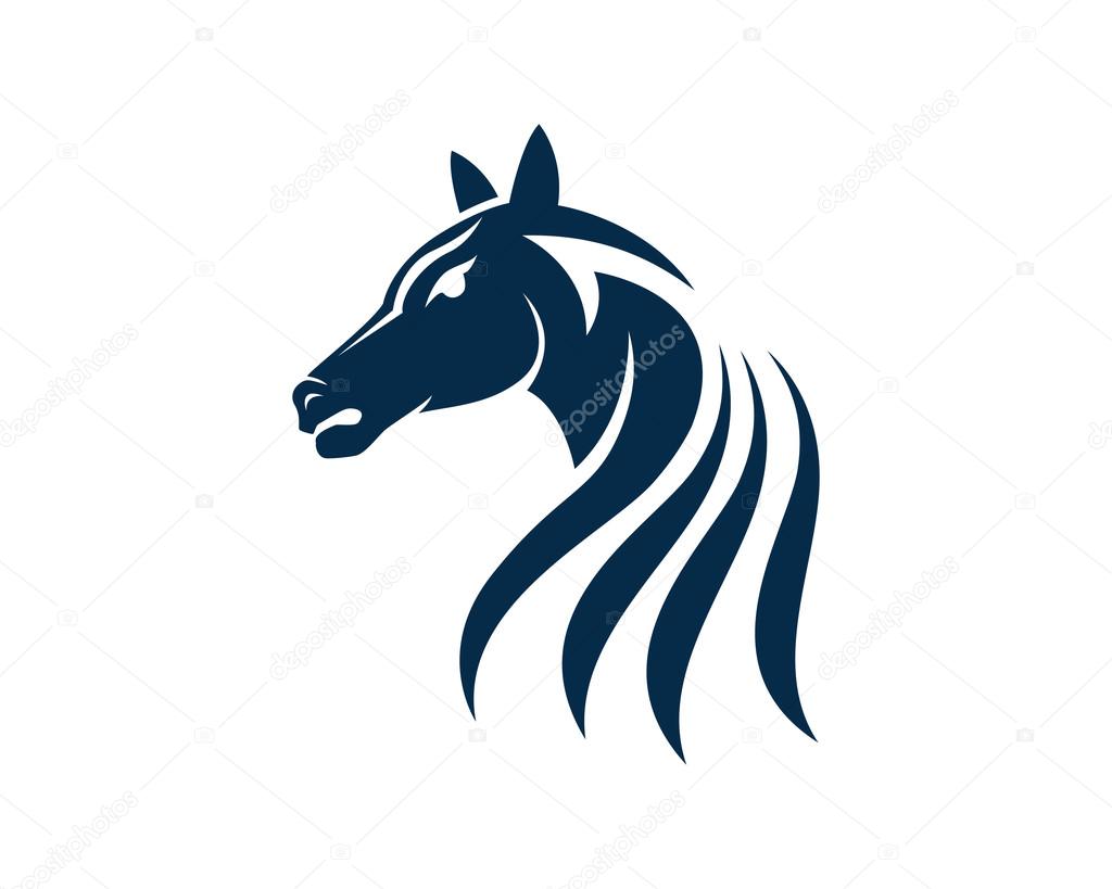 Beauty Head Horse Logo Template Vector icon