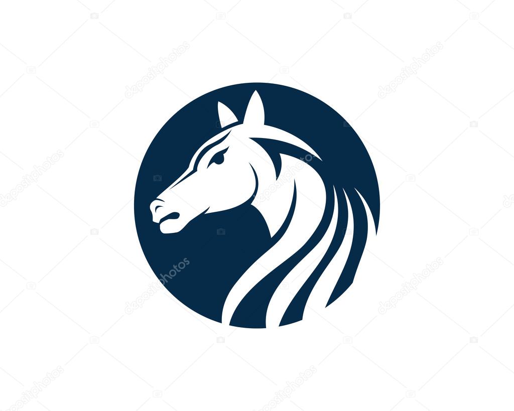 Beauty Head Horse Logo Template Vector icon