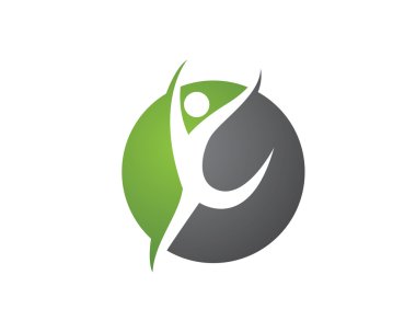 Sağlıklı Yaşam Logosu şablon vektör simgesi