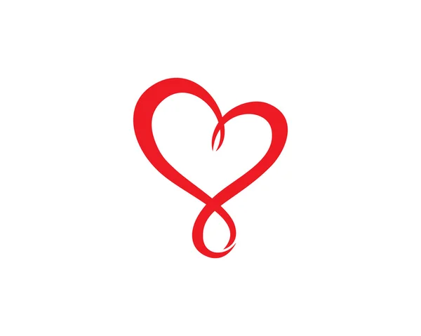 Сердце любовь логотип — стоковый вектор