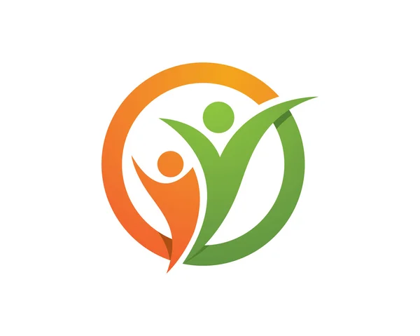 Gesundes Leben Logo Vorlage Vektorsymbol — Stockvektor
